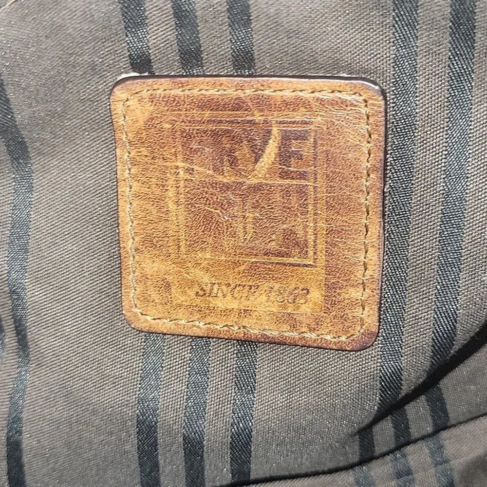 Frye Distressed Canvas and Leather Messenger Bag in Beige and Brown - Men